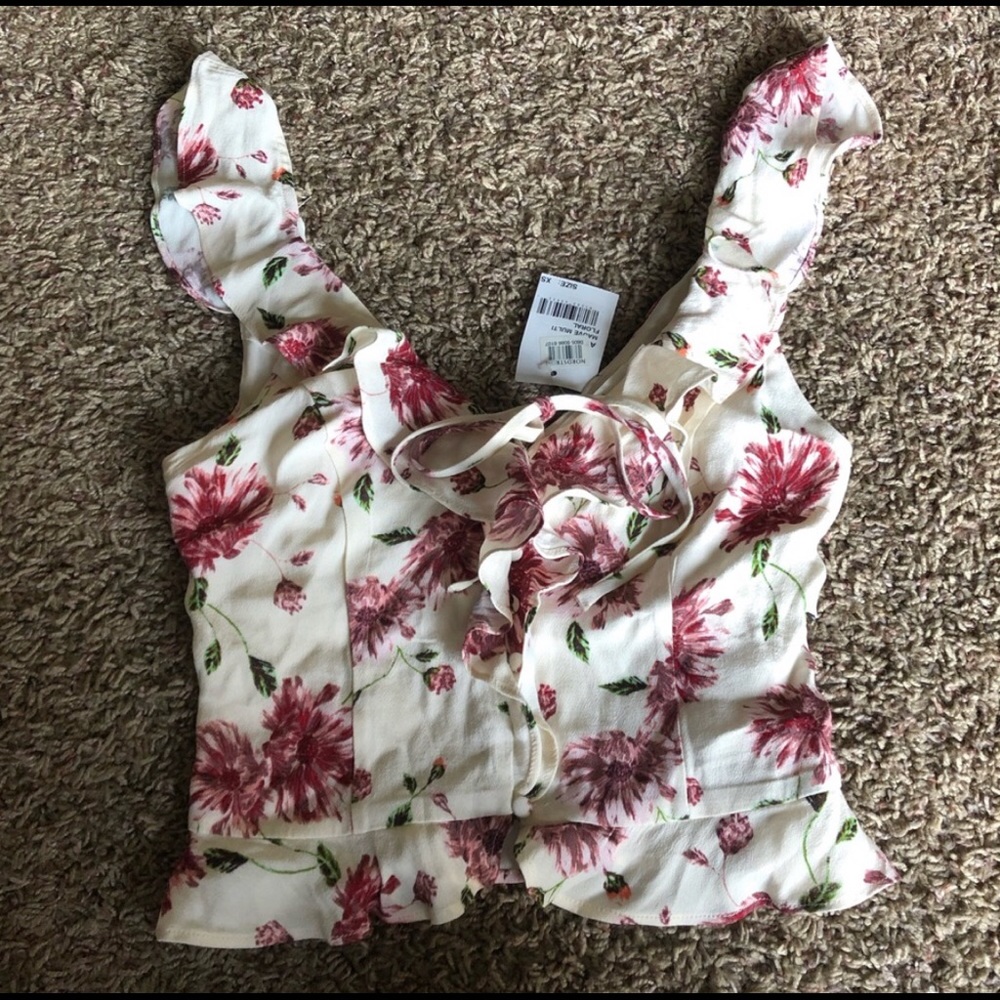 SOLD! NWT Astr The Label Floral Corset Style Top